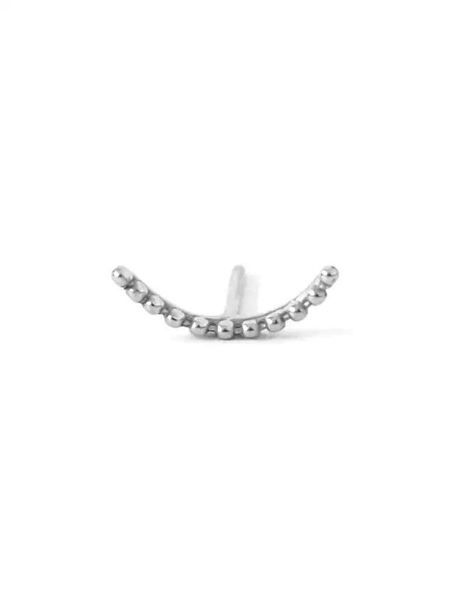 Dot Arc Stud Large, Silver (single)