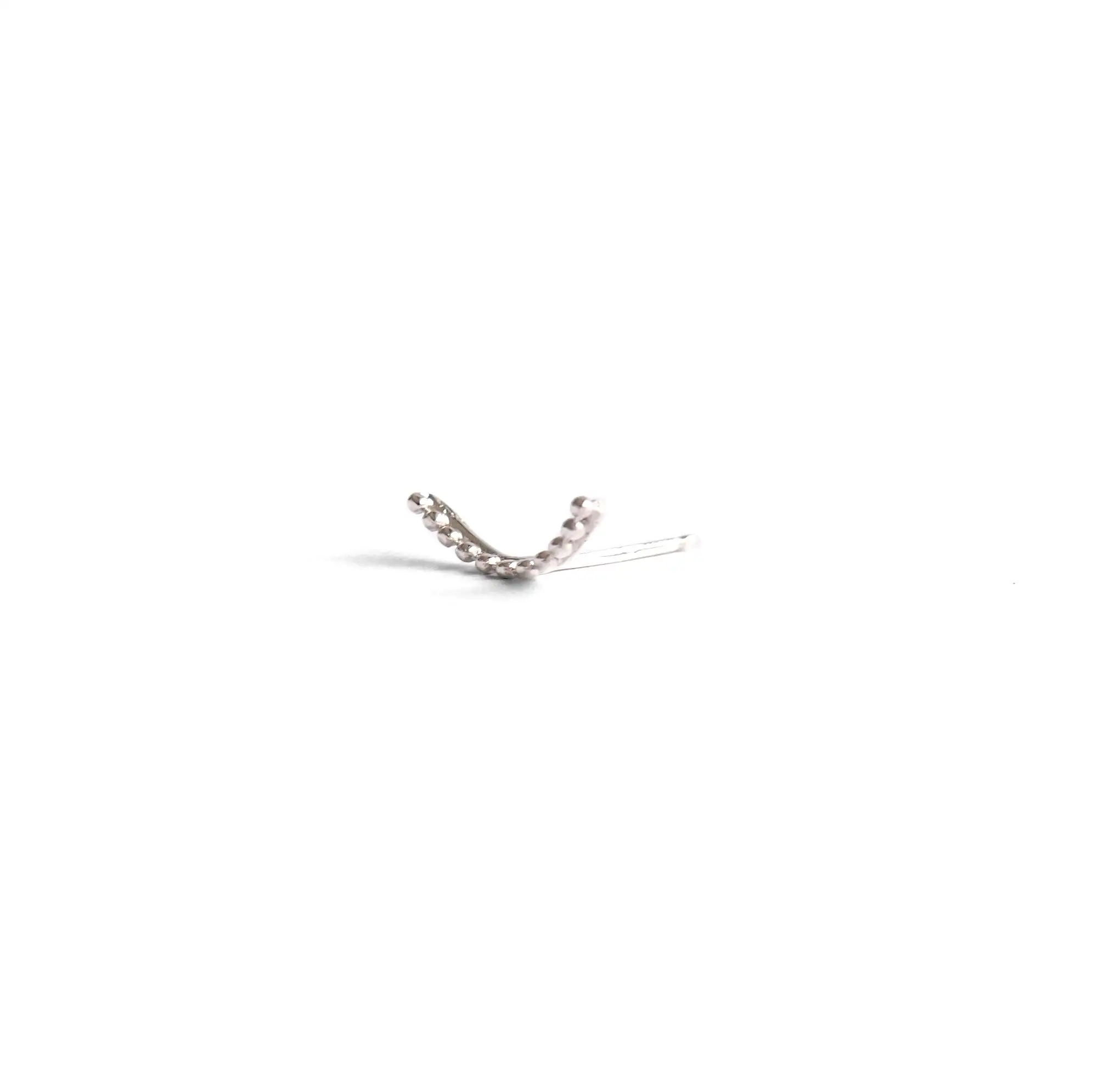 Dot Arc Stud Large, Silver (single)