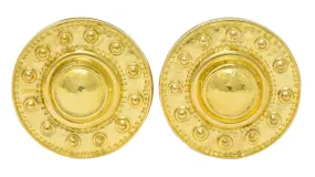 Elizabeth Locke Contemporary 18 Karat Gold Daisy Earrings