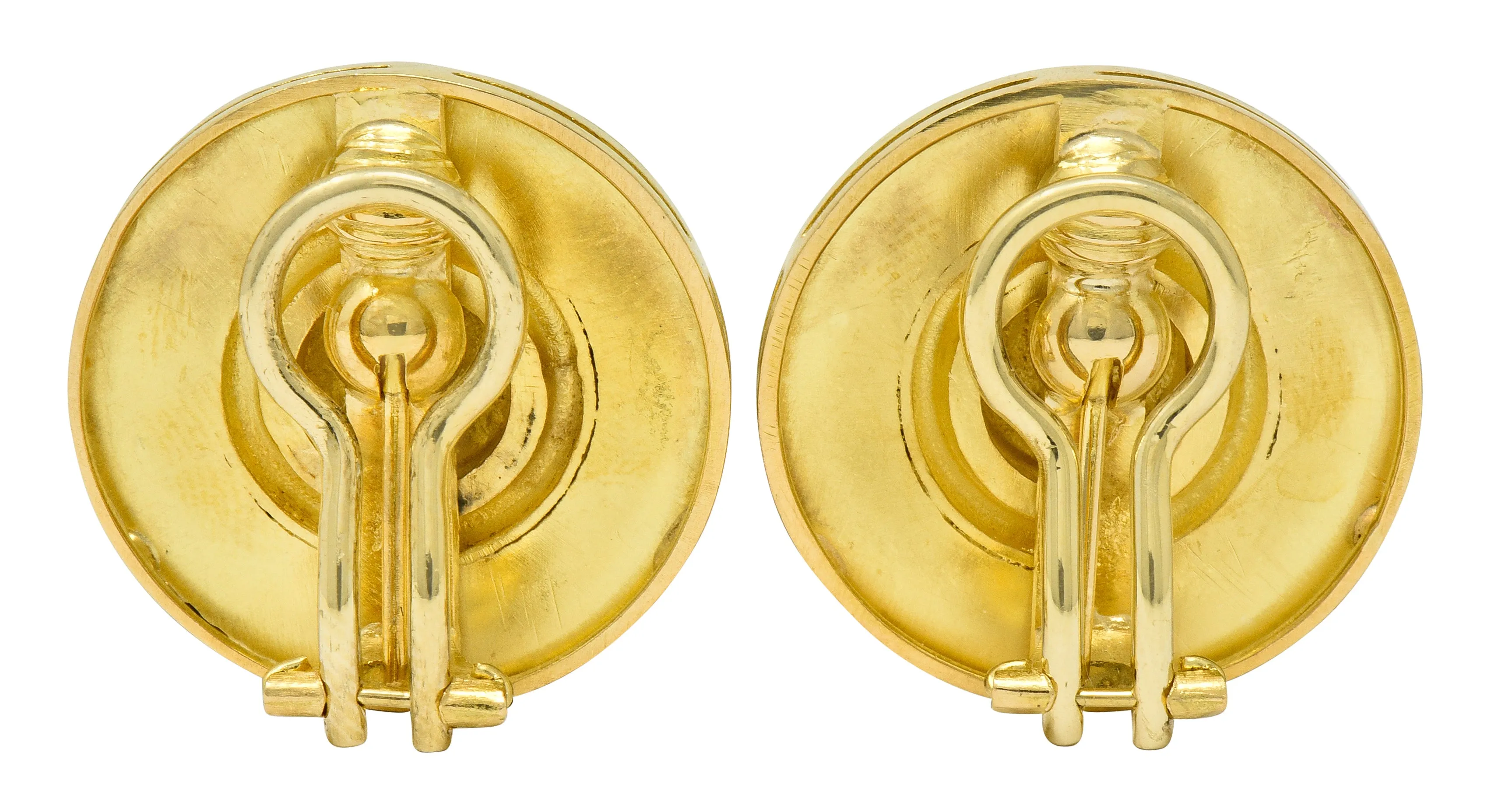 Elizabeth Locke Contemporary 18 Karat Gold Daisy Earrings