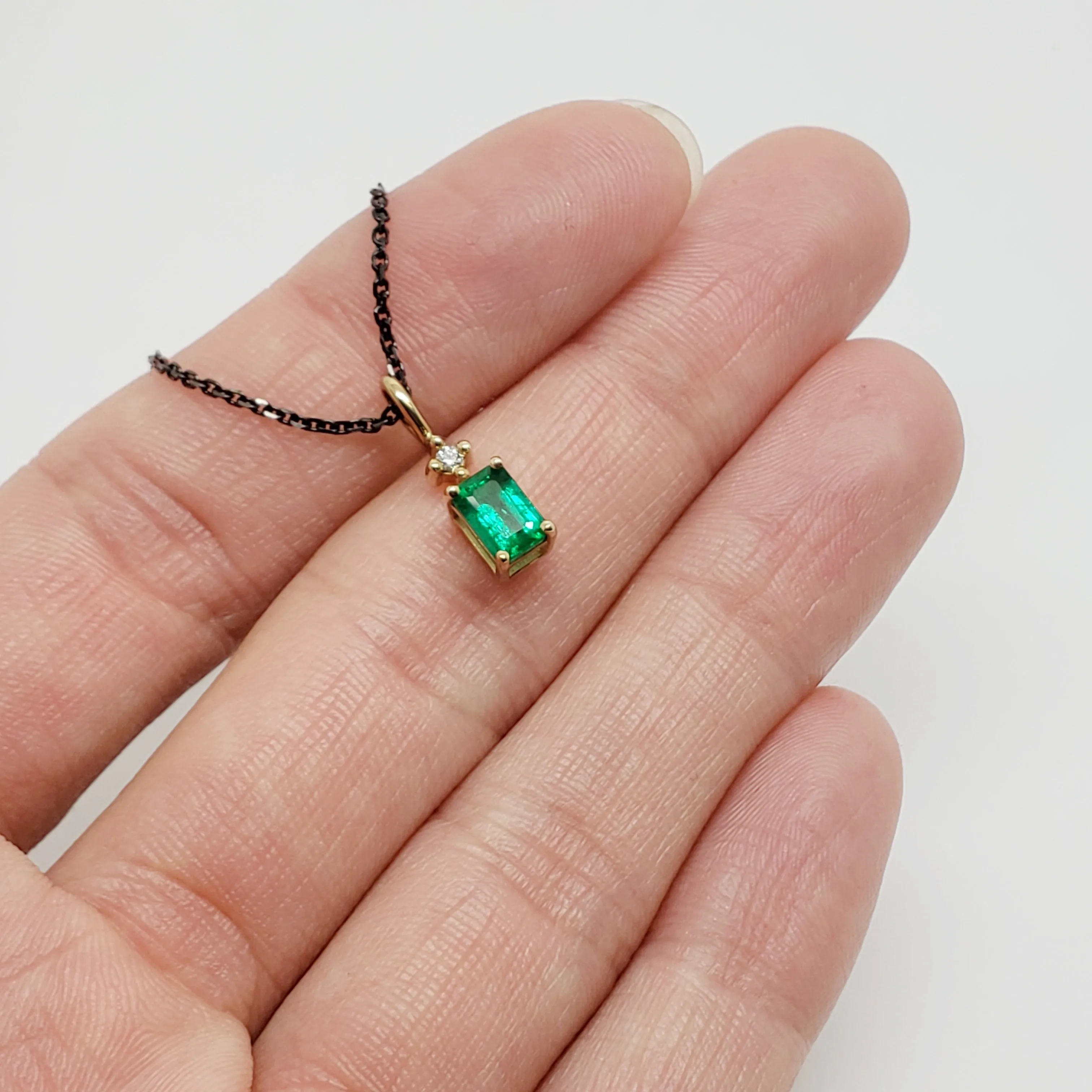 Emerald & Diamond Pendant