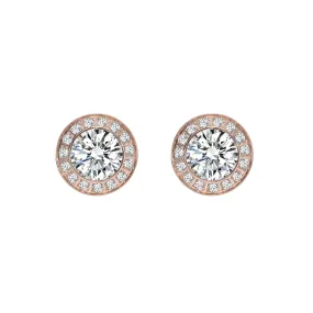 ER125RG B.Tiff 1 ct Areolo Rose Gold Plated Stainless Steel Earrings