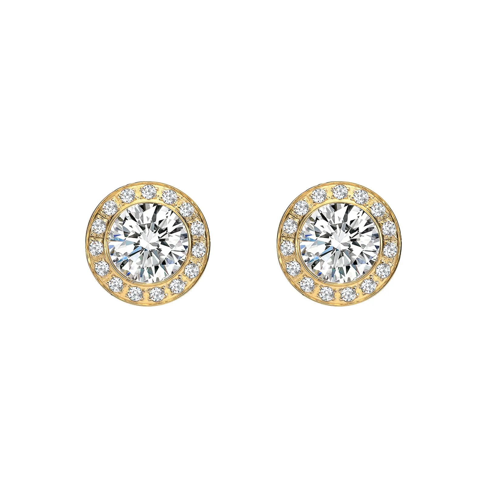 ER125RG B.Tiff 1 ct Areolo Rose Gold Plated Stainless Steel Earrings