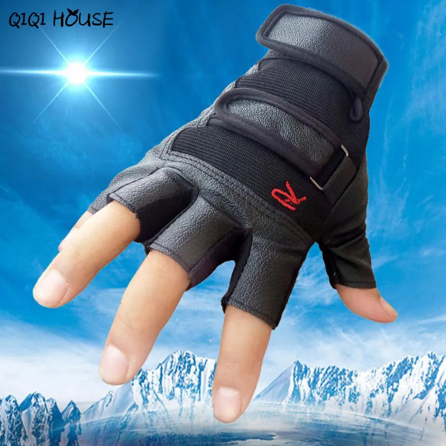 Fitness Gloves Men Fingerless Drving Motorcycle Gloves Comfortable Football Gloves Luvas Motociclista#B920 SM6