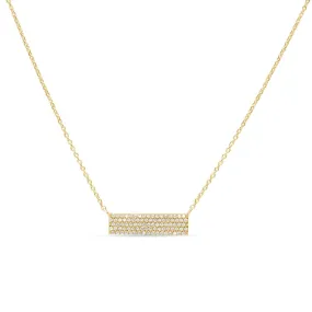 Five Row Diamond Pavé Bar Necklace