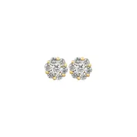 Flower Cluster Diamond Earrings