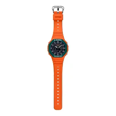 G-SHOCK UNISEX ANALOG-DIGITAL 2100 Series (Orange/Green - GA2110SC-4A)