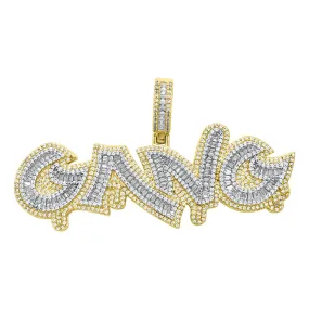 Gang Baguette CZ Hip Hop Iced Out Pendant