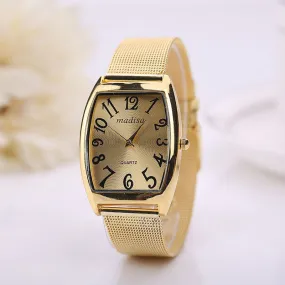 Gold Watch Dress Watches Sale Rectangular Head Ladies Classic Quartz Stainless Steel Watch Clock Women Wristwatches Feida