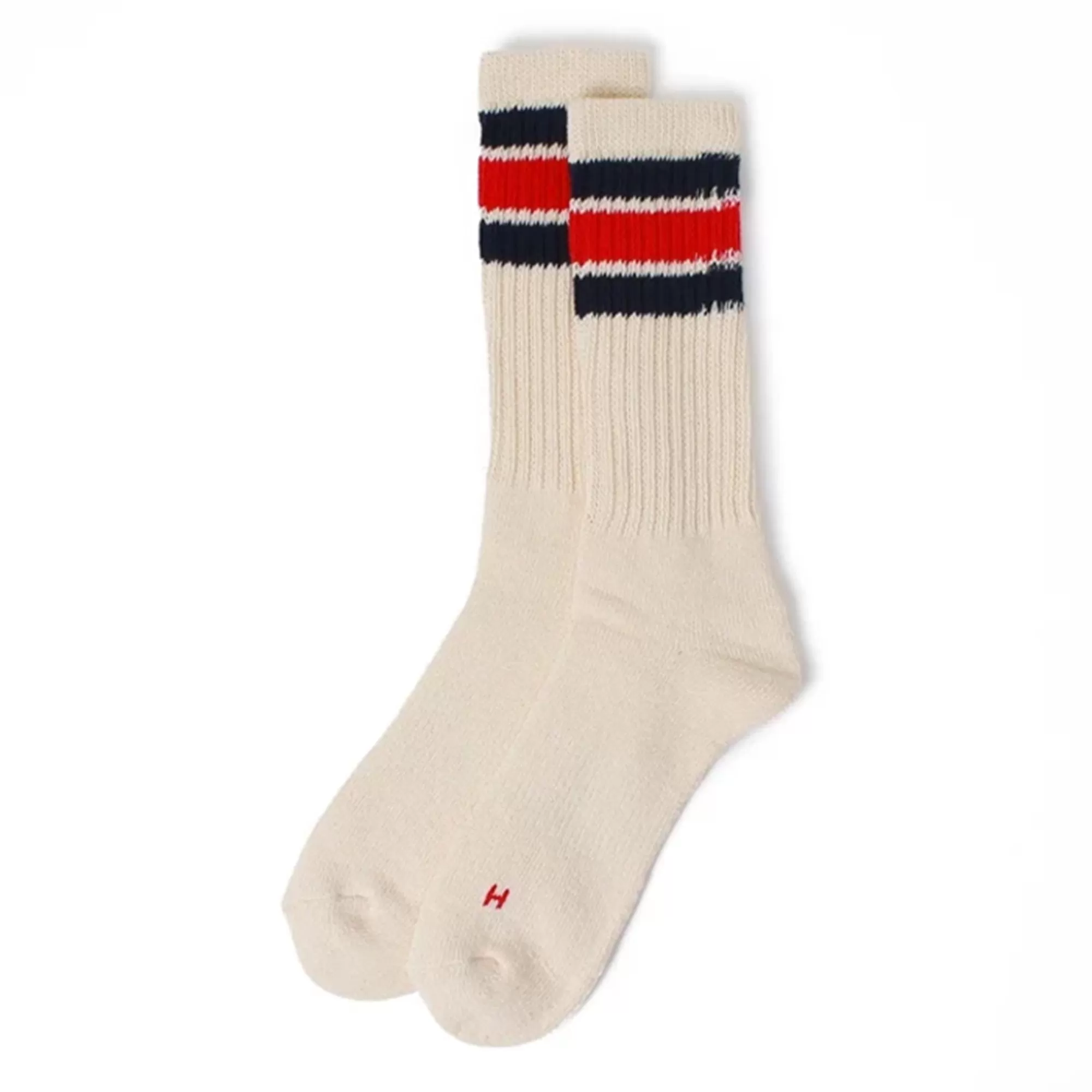 Healthknit Socks 3 Pack - Off White / Multi Stripe