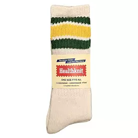 Healthknit Socks 3 Pack - Off White / Multi Stripe