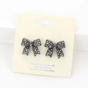 iLLASPARKZ Pave bow stud earrings