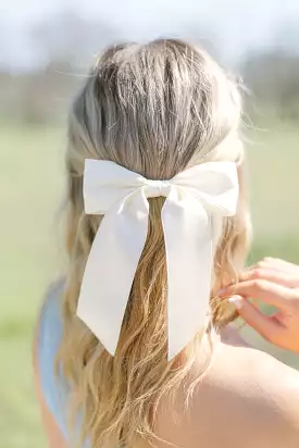 Ivory Satin Bow