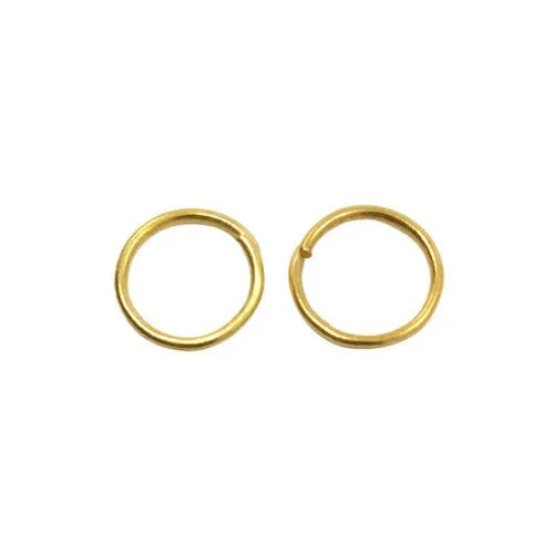 Jump Rings, Brass, Round, Open, Assorted, 4-10mm, Gold Plated, Variety Pack