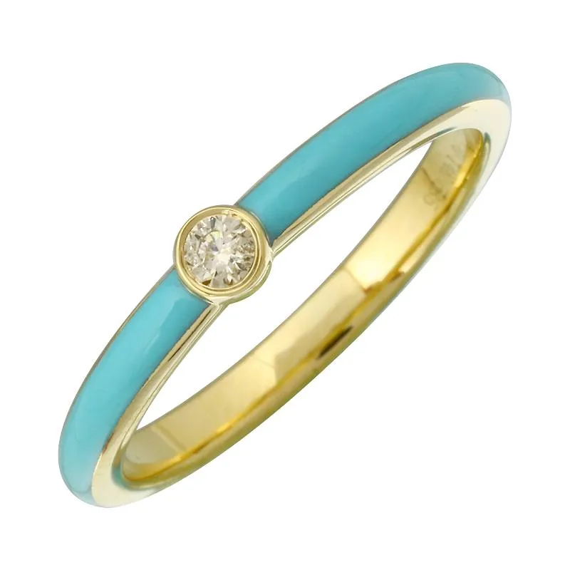 KENDALL 14k GOLD ENAMEL RINGS