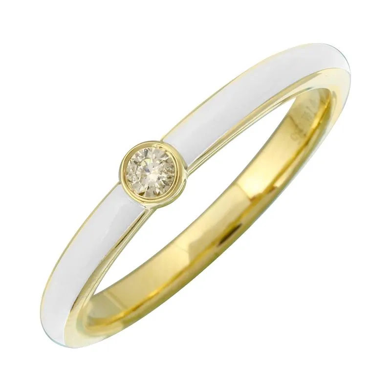 KENDALL 14k GOLD ENAMEL RINGS