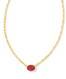 Kendra Scott Cailin Crystal Pendant Necklace - Burgundy/Gold