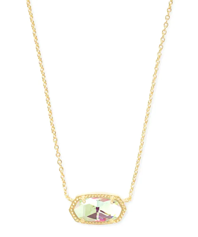 Kendra Scott Elisa Pendant Necklace - Dichroic Glass/Gold