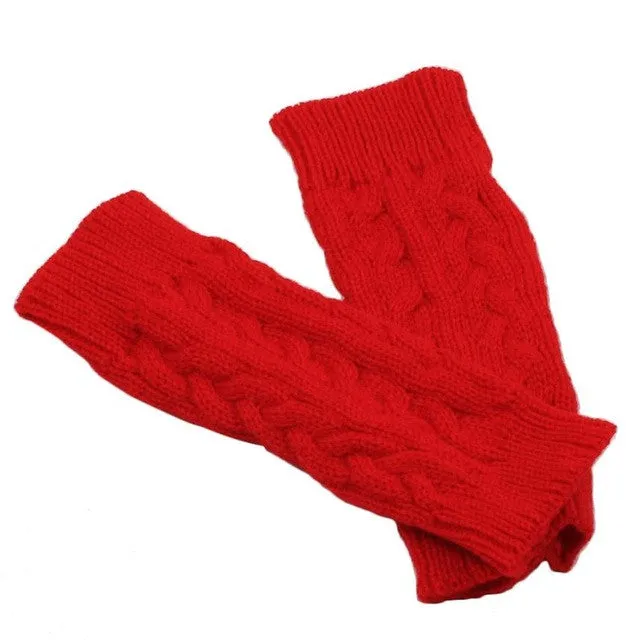 Knitted Gloves Women Fingerless Warm Arm Long Gloves Hand Warmer Winter Gloves Luva Feminina#A11 SM6