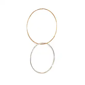 Loop Stud, 9k Gold/Sterling Silver (single)