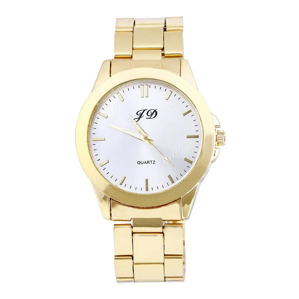 Luxury Men Watch Gold Classic Quartz Watches Sport Casual Clocks Stainless Steel Wristwatch Drop&