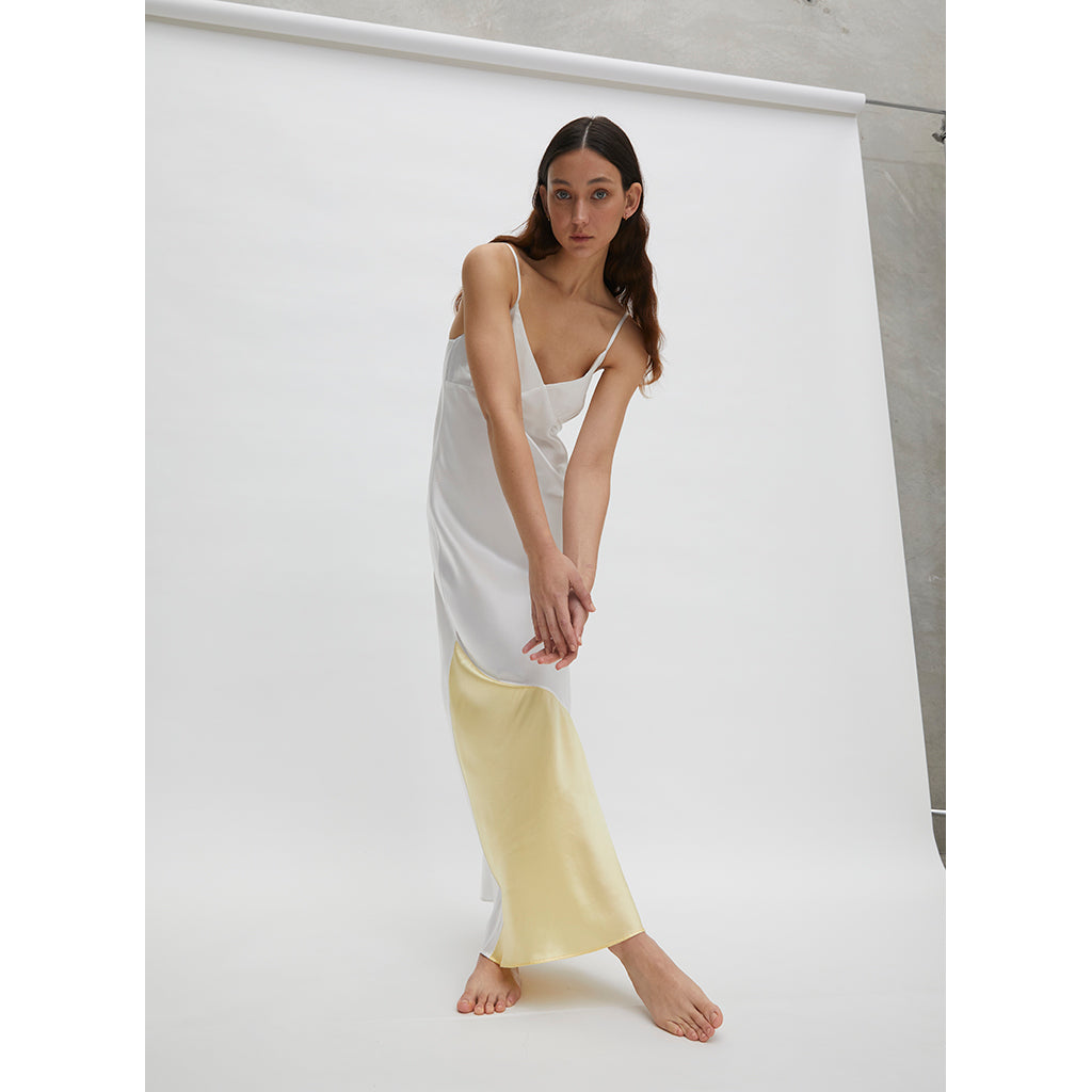 Maison Essentiiele 90s It Girl Maxi Slip Off White