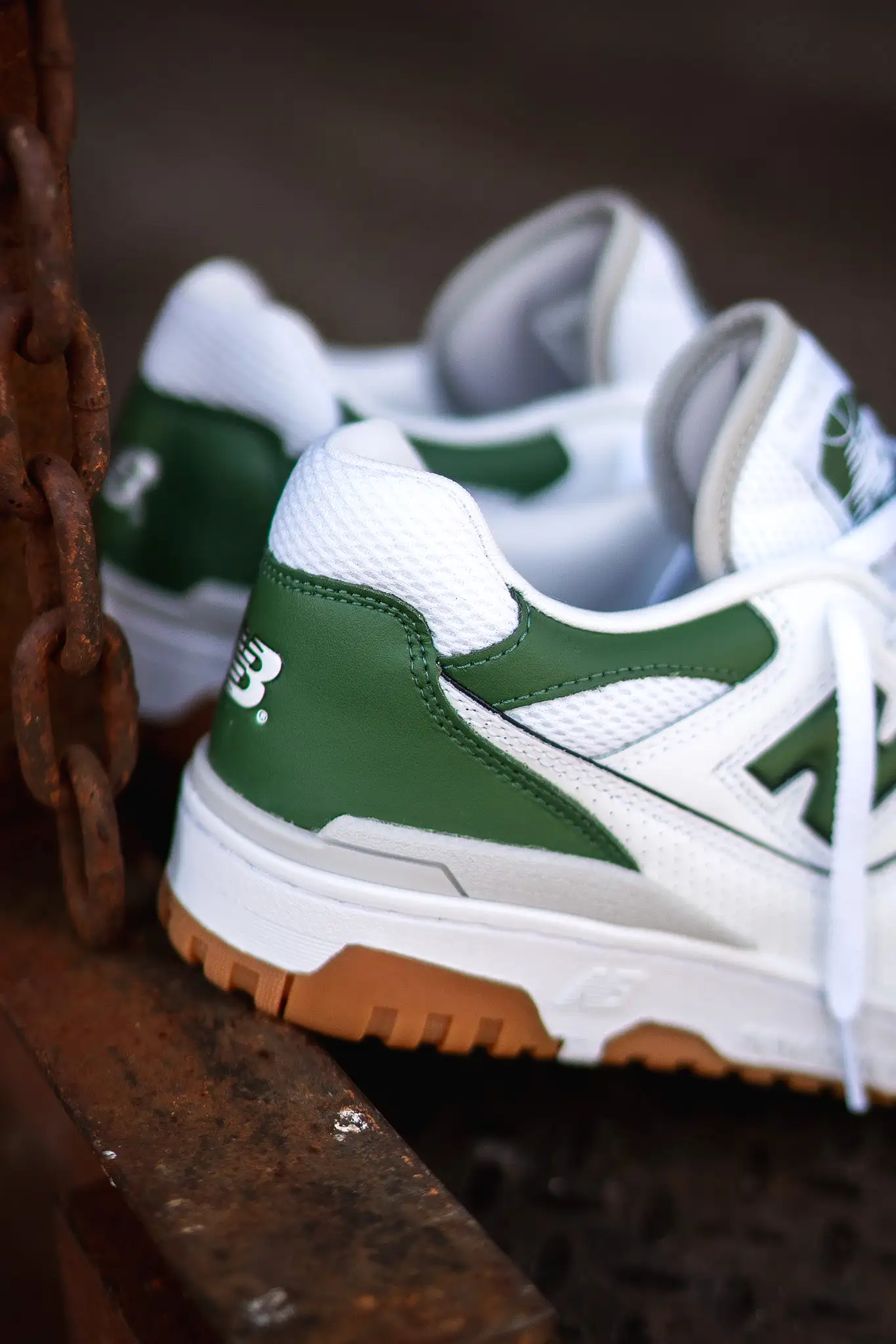 Mens New Balance 550 (White/Pine Green) - BB550ESB