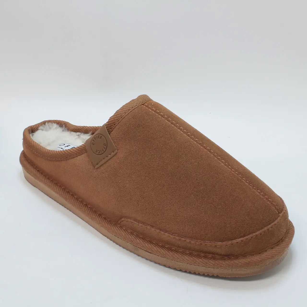 Mens Office Spencer Comfort Clog Slippers Tan Suede Uk Size 7/8