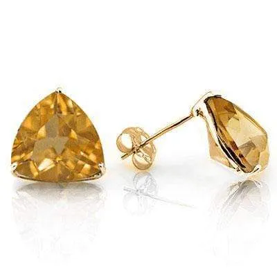 MESMERIZING 0.9 CARAT TW (2 PCS) CITRINE 10K SOLID YELLOW GOLD EARRINGS