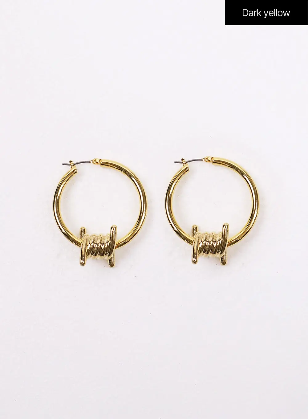 Metal Twist Hoop Earrings IJ419