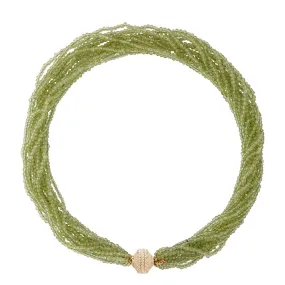 Michel Peridot Mult Strand Necklace