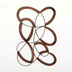 Modern Copper Ellipse Wall Art