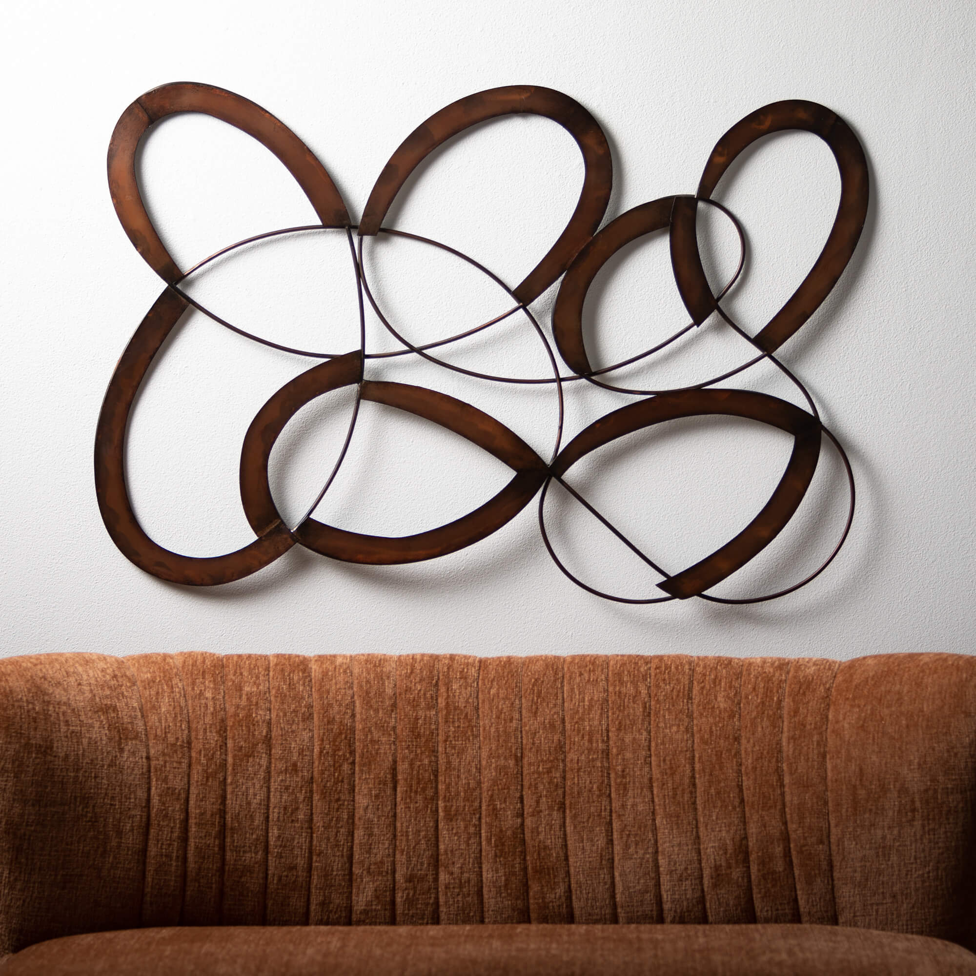 Modern Copper Ellipse Wall Art