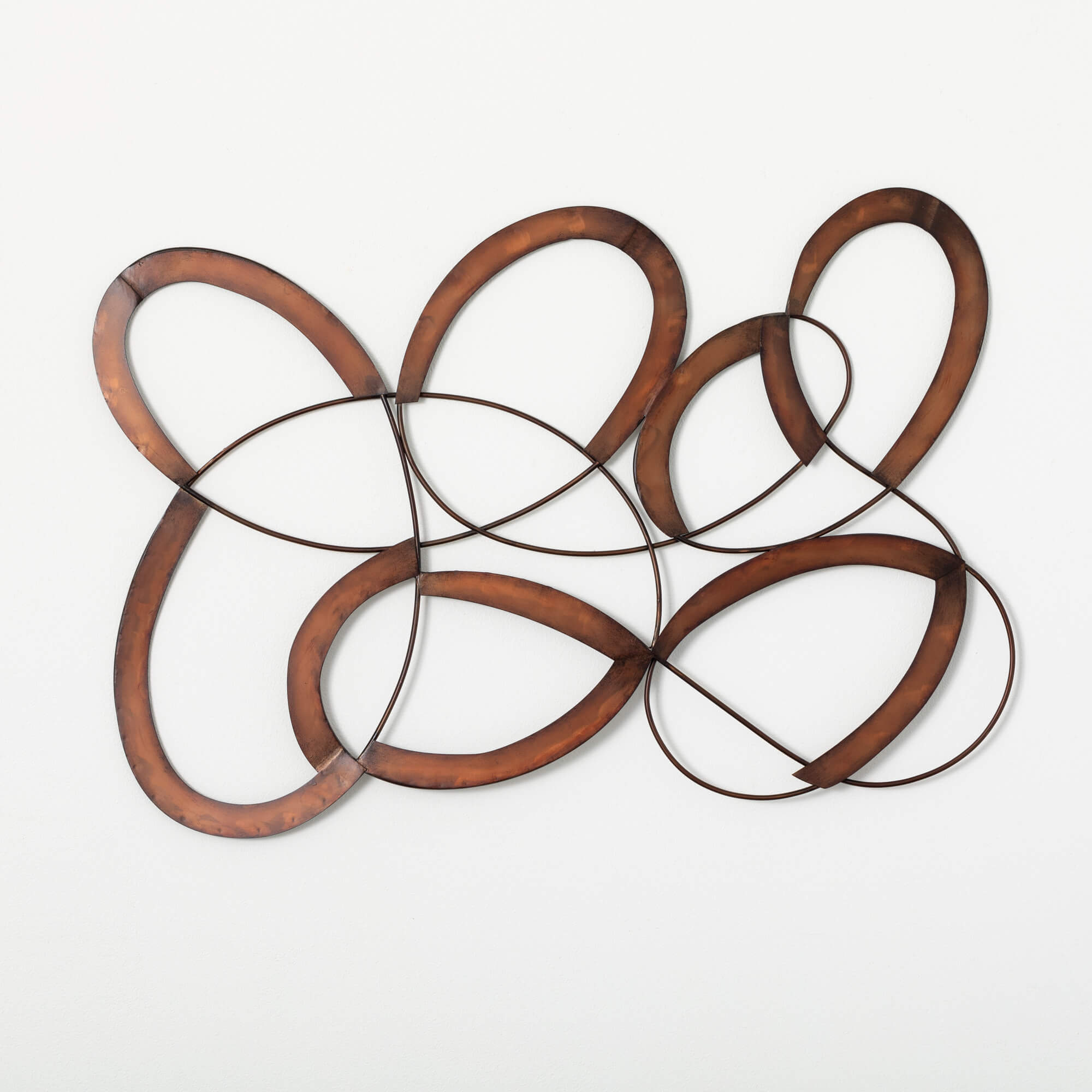 Modern Copper Ellipse Wall Art