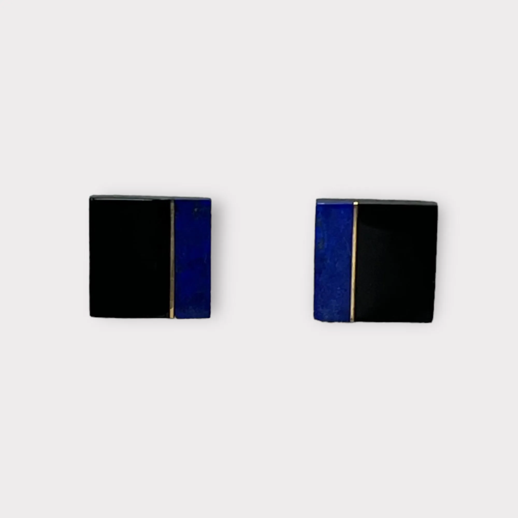 Modrian Onyx and Lapis Earrings