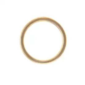 Mono Circle Earring, Matte Gold