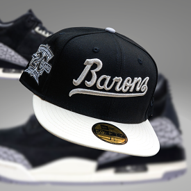 New Era Birmingham Barons 20th Anniversary Grey UV (Black/Off White)