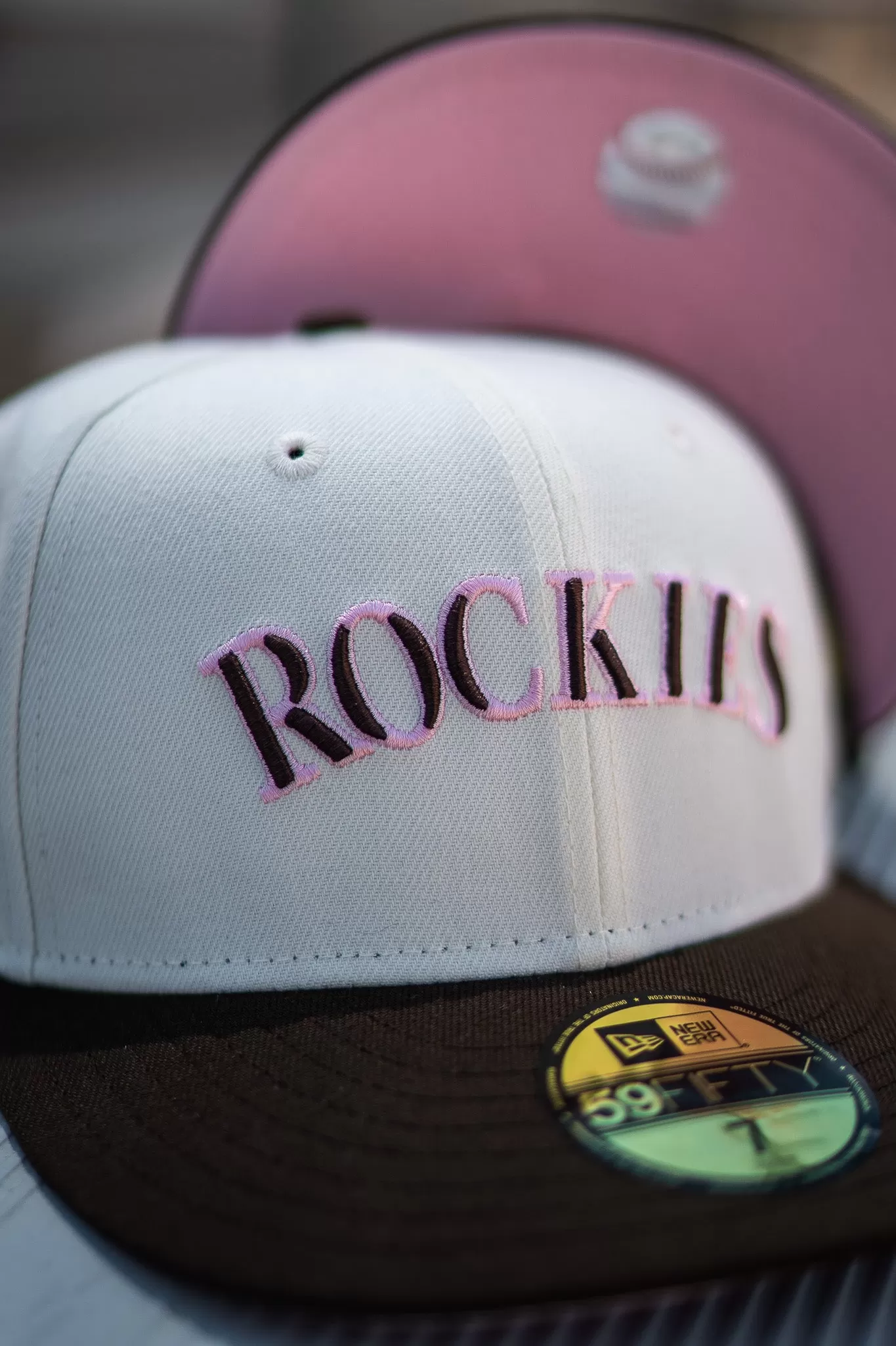 New Era Colorado Rockies 30th Anniversary Pink UV (Off White/Mocha)