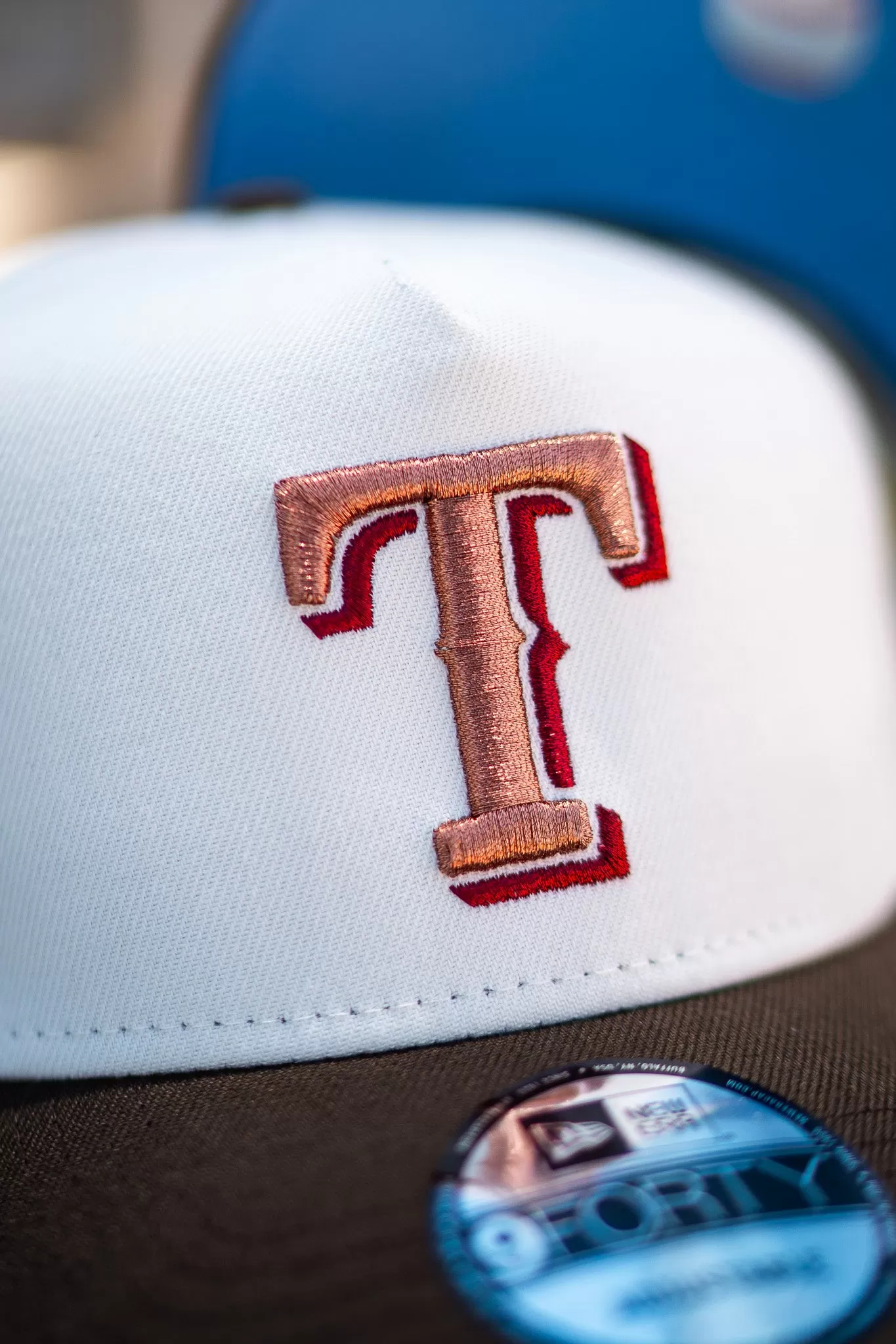 New Era Texas Rangers 2020 Inaugural 9FORTY A-Frame Snapback (Off White/Mocha)