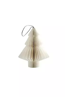 Nordic Rooms - Christmas Ornament - Paper Tree - 10cm - Off White