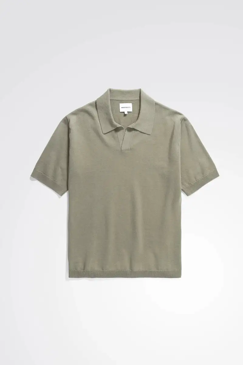 Norse Leif Linen Polo Clay