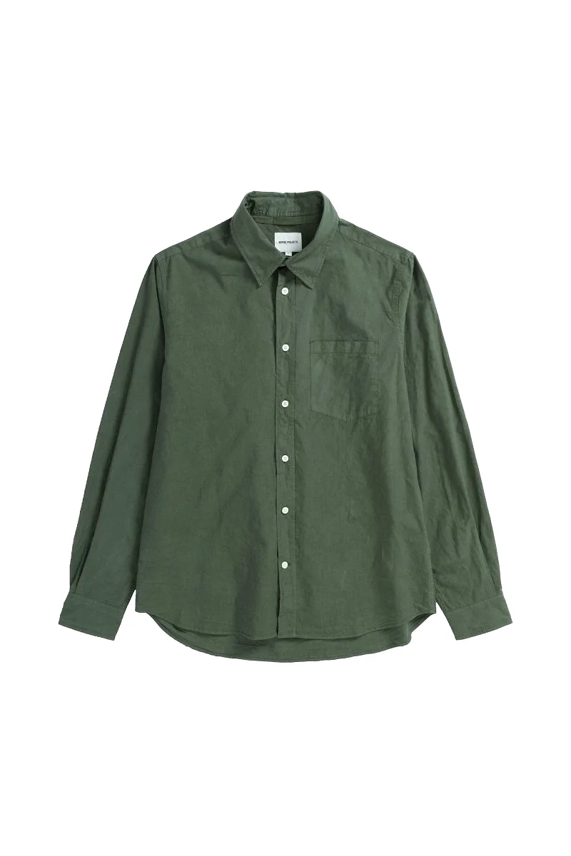 Norse Osvald Tencel Shirt Spruce Green