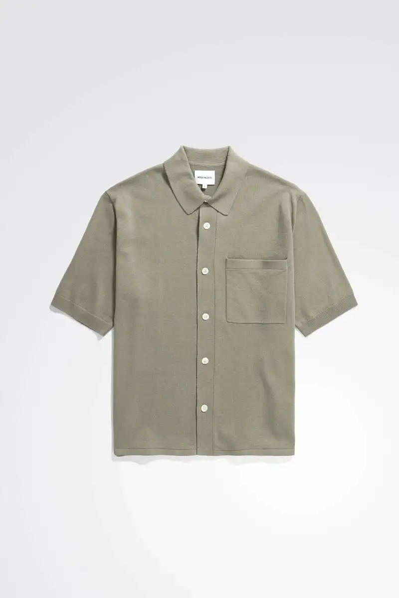 Norse Rollo Linen SS Shirt Clay