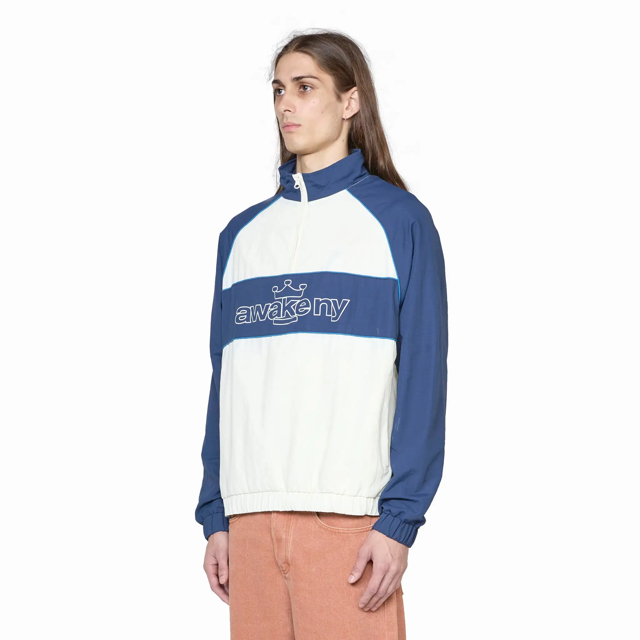 Nylon Quarter Zip Off White