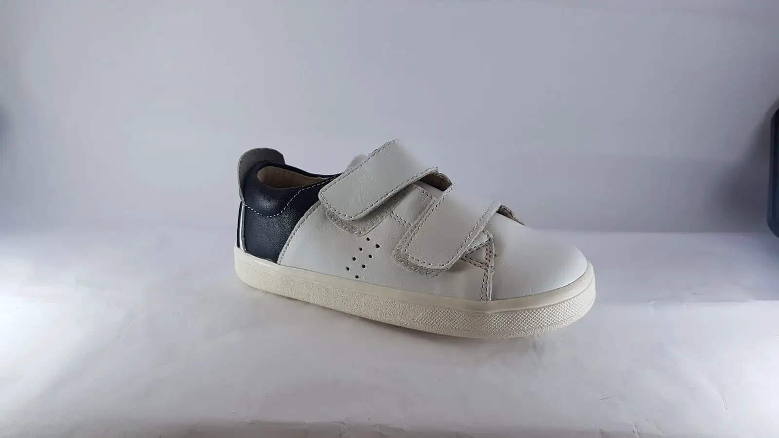 Old Soles white Snow Black Velcro Sneakers