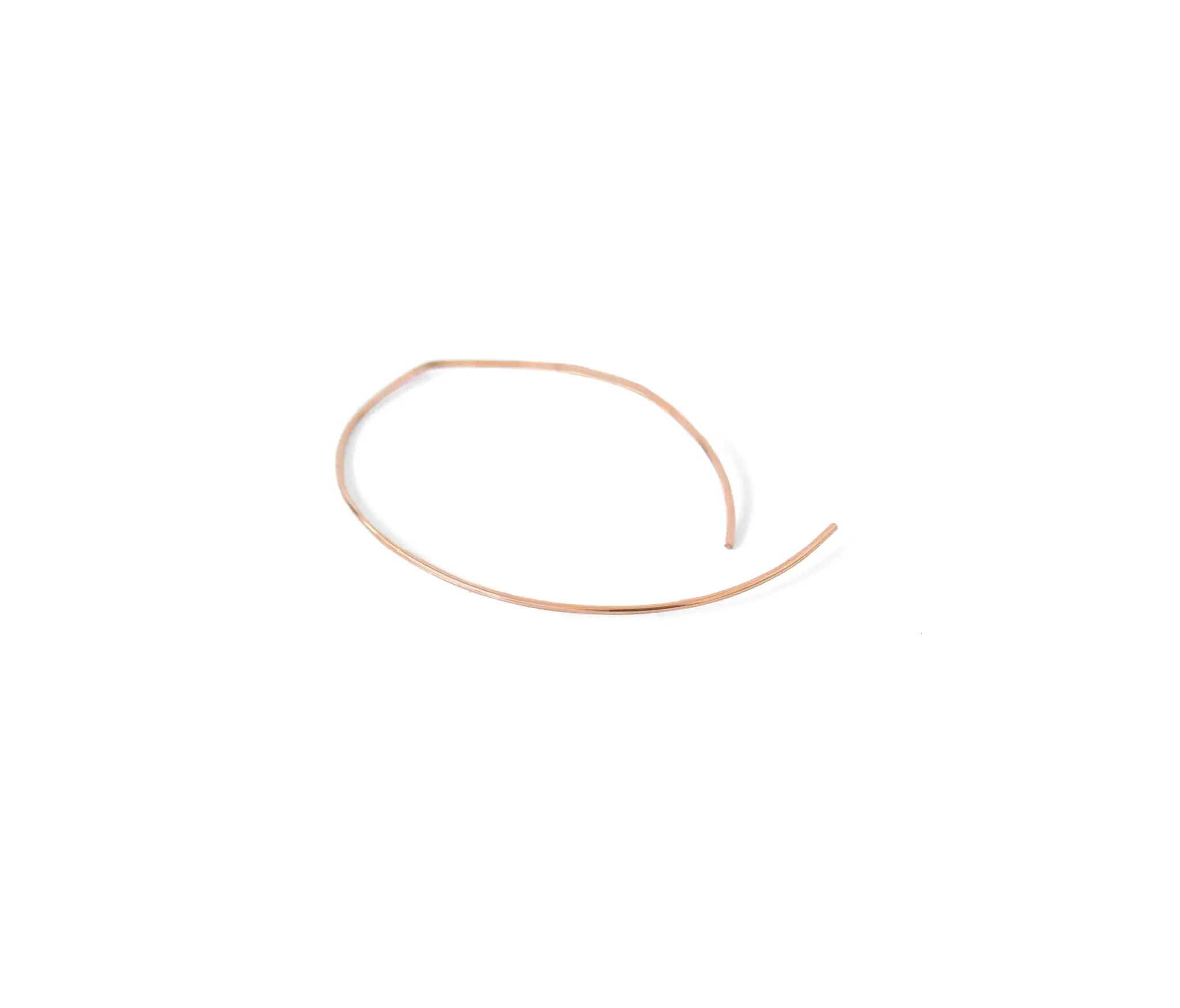 Oval Ear Hoops, 9k Rose Gold (pair)