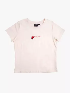 Palmah Spread The Love Organic Hemp Mini Tee - Off White