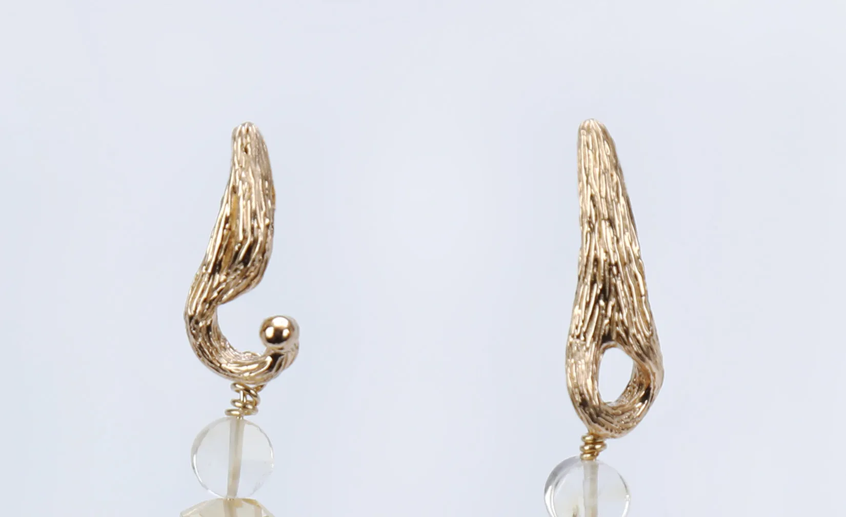 Pearl, Citrine, and Gold Earrings