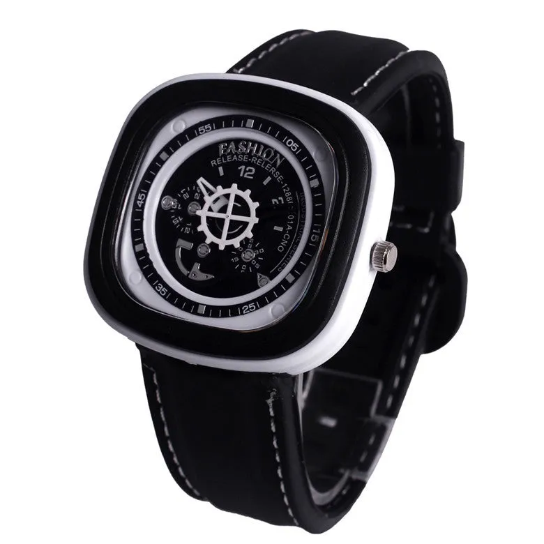 Quality Watches Rubber Band Square Quartz Casual Sports Wrist Watch Relogio Masculino Feida