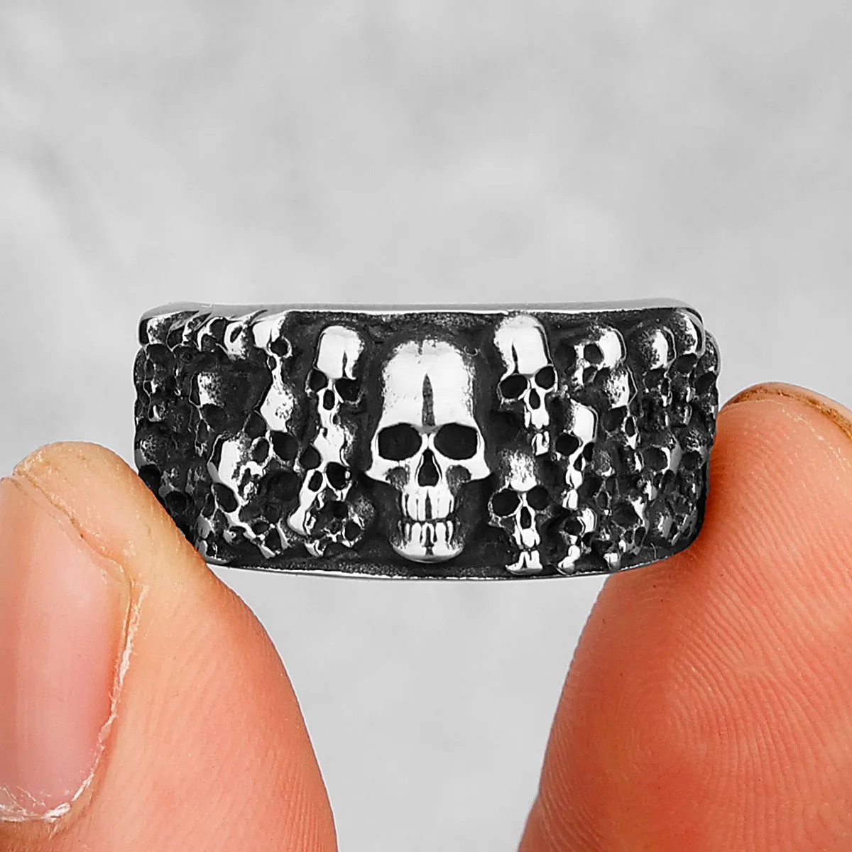 Retro Bad Boy Biker Skull Rings